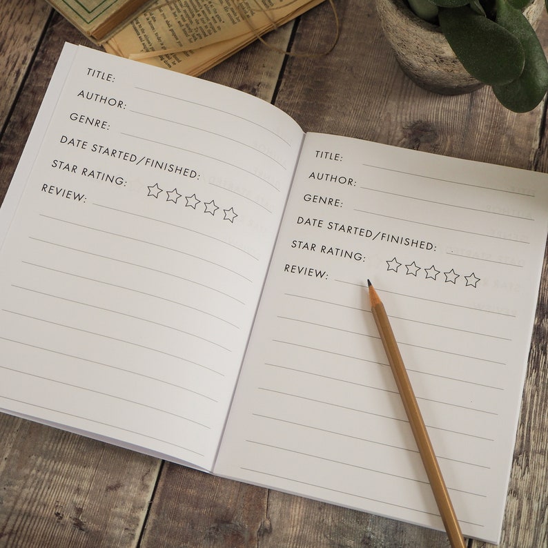 Reading Journal Notebook Book Journal Stationery for Etsy