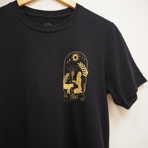 T-shirt Circé - T-shirt mythologie grecque - Grèce antique - amoureux des livres - T-shirt noir - Cadeau littérature - Tshirt sorcière