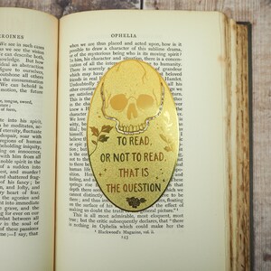 Hamlet Brass Bookmark Skull Bookmark Shakespeare Hamlet Gift for Book Lovers Book Mark Metal Bookmark image 7