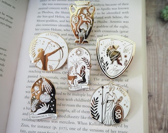 Greek Mythology Enamel Pin Set - Greek Myth Collection - Book Pin Badge - Feminist Pin - Literature Gift - Dark Academia