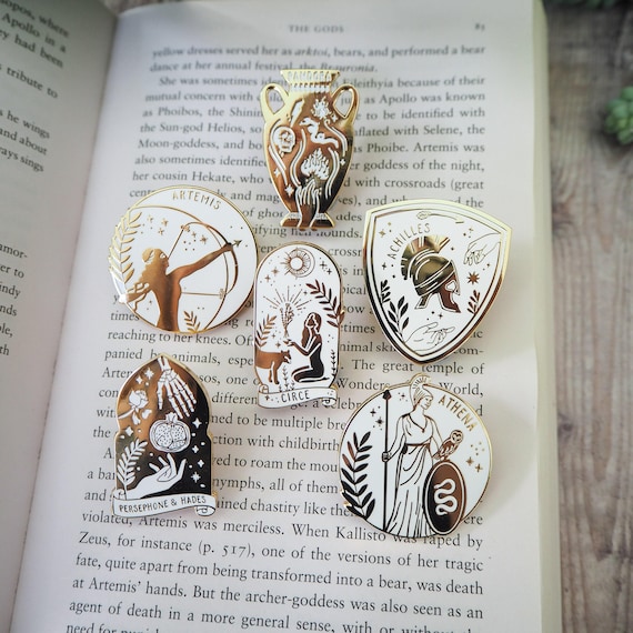 Greek Mythology Enamel Pin Set - Greek Myth Collection - Book Pin Badge - Feminist Pin - Literature Gift - Dark Academia