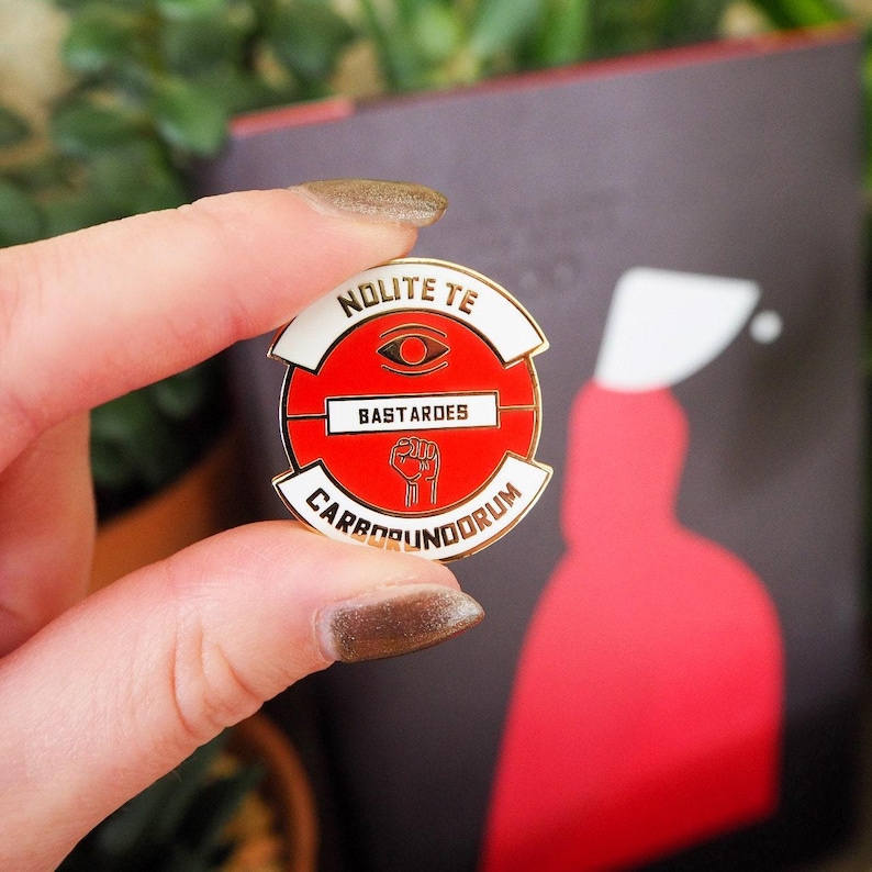 Nolite Te Bastardes Carborundorum Enamel Pin - The Handmaids Tale Enamel Pin - Dystopian Literature Collection - Book Lover - Feminist Pin image 2