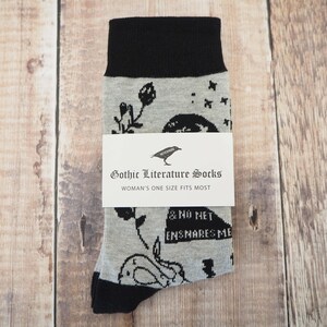 Gothic Literature Socks - Book Lover Socks - Gift for Book Lover - Frankenstein - Novelty Socks - Literature Gift - Womens Socks image 7