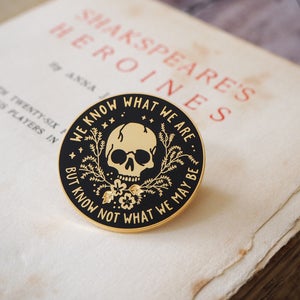 Ophelia Enamel Pin - Shakespeare's Heroines Collection - Hamlet Pin - Gift for Book Lover  - Feminist Enamel Pin - Shakespeare Pin Badge