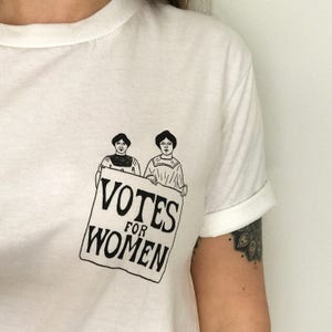 Votes for Women T-Shirt Feminist Tshirt The Suffragettes Girl Power Tee Shirts Slogan T-shirt Feminism Womens image 2