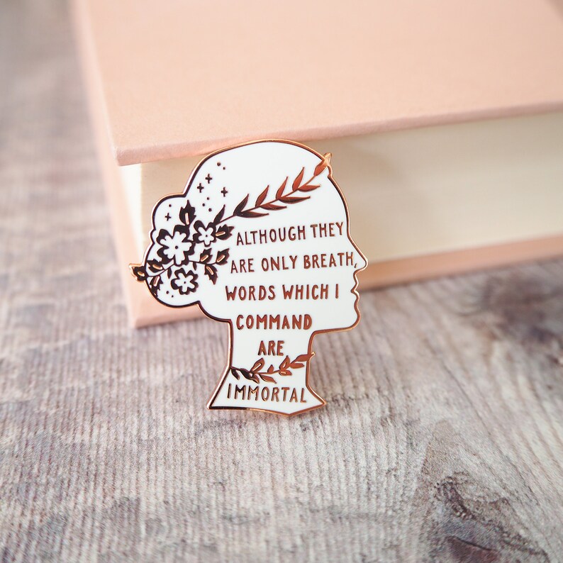 Women Poets Enamel Pin Collection Book Lover Feminist Pin Literature Gift Lapel Pins Bookish Pin Badge Rose Gold Enamel Pins image 5