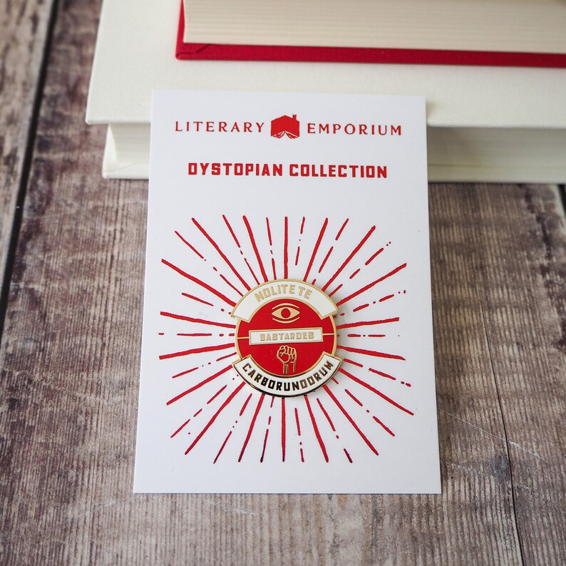 Nolite Te Bastardes Carborundorum Enamel Pin - The Handmaids Tale Enamel Pin - Dystopian Literature Collection - Book Lover - Feminist Pin image 3