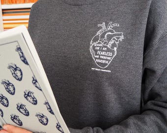 Frankenstein Sweatshirt - Feminist Sweater - Mary Shelley - Anatomical Heart - Slogan Sweatshirt- Book Lover - Oversized Jumper - Literature
