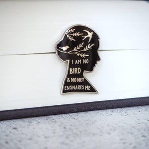 Jane Eyre Enamel Pin Badge – Charlotte Brontë Quote Badge – Feminist Book Lover Gift – Gothic Literature Pin – Teacher Gift - Booktok Gift image 3