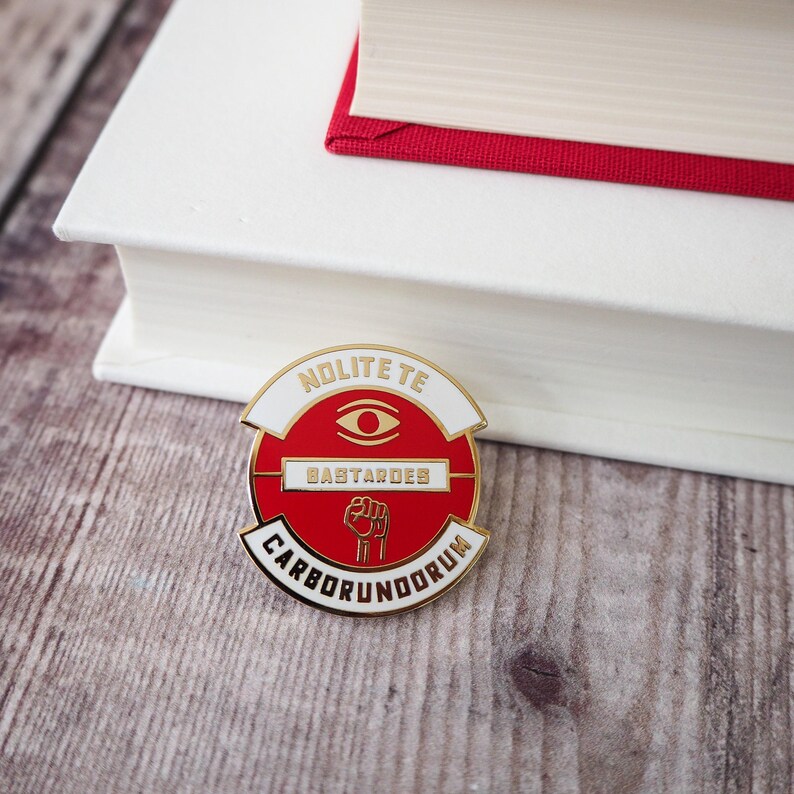 Nolite Te Bastardes Carborundorum Enamel Pin - The Handmaids Tale Enamel Pin - Dystopian Literature Collection - Book Lover - Feminist Pin image 5