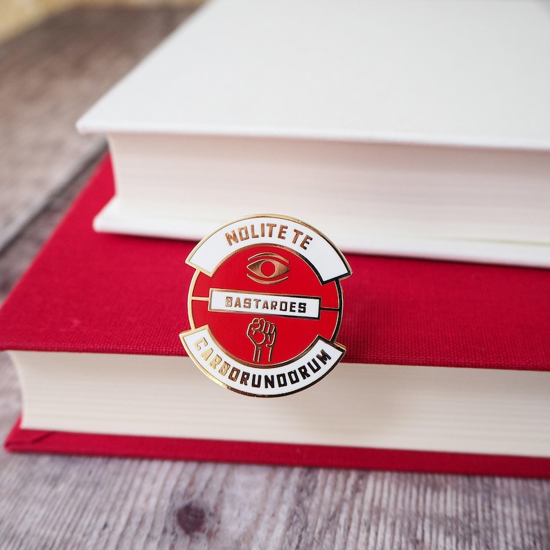 Nolite Te Bastardes Carborundorum Enamel Pin - The Handmaids Tale Enamel Pin - Dystopian Literature Collection - Book Lover - Feminist Pin image 1