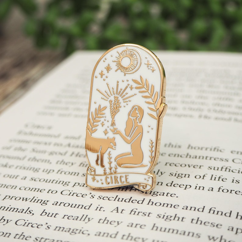 Circe Enamel Pin – Greek Mythology Collection - Book Pin Badge - Feminist Pin - Literature Gift - Dark Academia - Witch Pin image 1