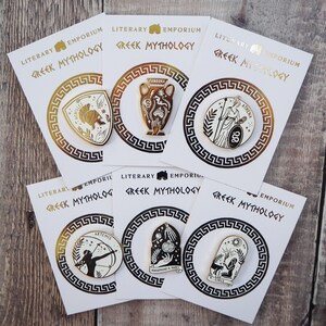 Greek Mythology Enamel Pin Set - Greek Myth Collection - Book Pin Badge - Feminist Pin - Literature Gift - Dark Academia image 4
