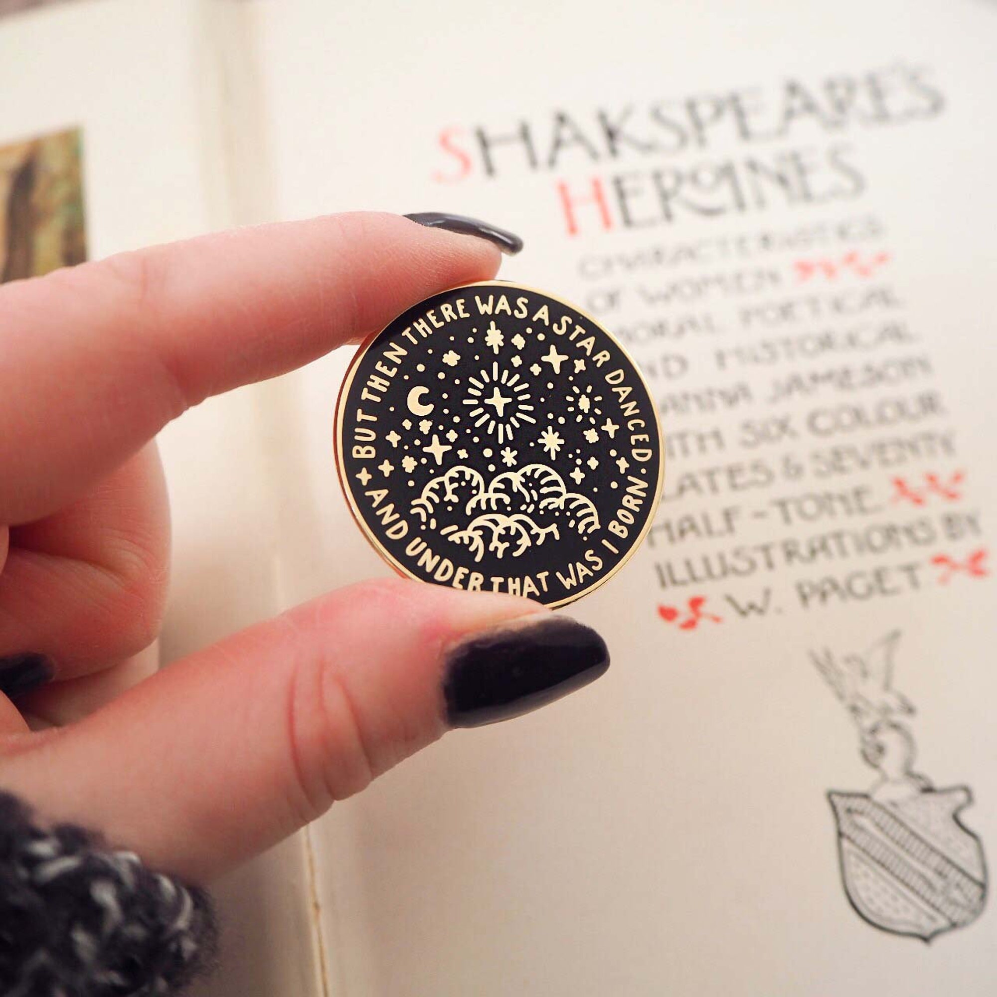 Beatrice Enamel Pin - Shakespeare's Heroines Collection - Much Ado About Nothing - Star Pin Badge