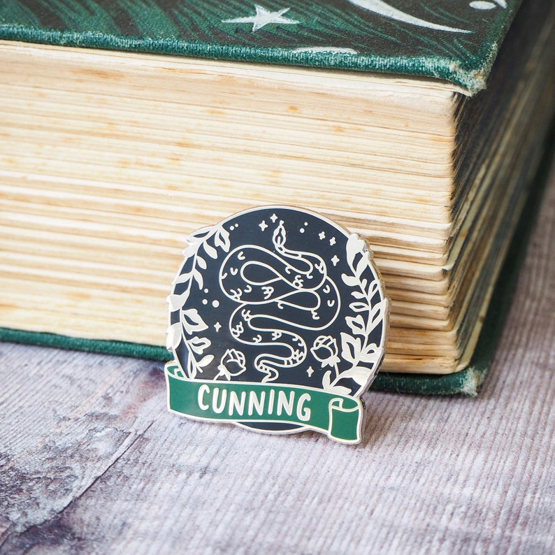 Magical House Enamel Pin Collection Book Lover Enamel Pin Badge Magic Enamel Pin Badge Cunning Snake Wizard