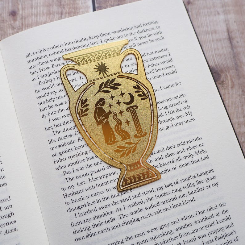 Greek Vase Brass Bookmark - Greek Mythology Bookmark - Ancient Greece - Gift for Book Lovers - Book Mark - Metal Bookmark image 6