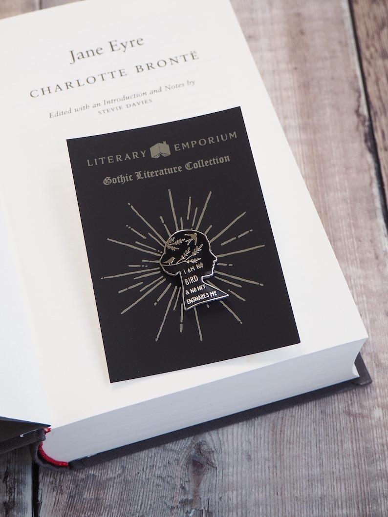 Jane Eyre Enamel Pin Badge – Charlotte Brontë Quote Badge – Feminist Book Lover Gift – Gothic Literature Pin – Teacher Gift - Booktok Gift image 4