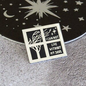 Wuthering Heights Enamel Pin Badge – Emily Brontë Quote Badge – Gothic Romance Book Lover Gift – Dark Academia Accessory - Booktok Gift image 4