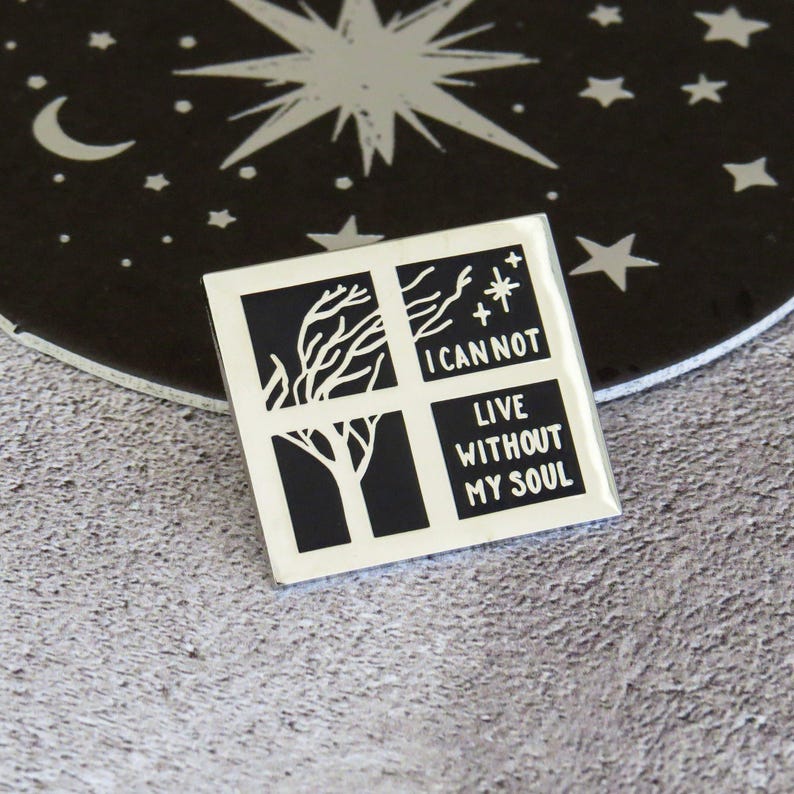 Wuthering Heights Enamel Pin Badge – Emily Brontë Quote Badge – Gothic Romance Book Lover Gift – Dark Academia Accessory - Booktok Gift image 4