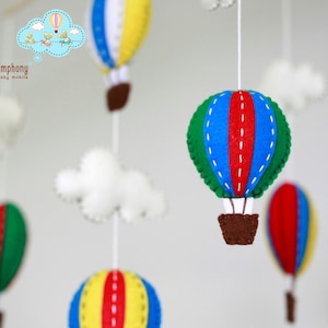 Primary color baby mobile, Bold colors baby mobile, Red green blue yellow baby mobile image 1