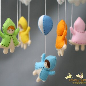 Girls and swings in the sky baby mobile - girls and swings - baby mobile