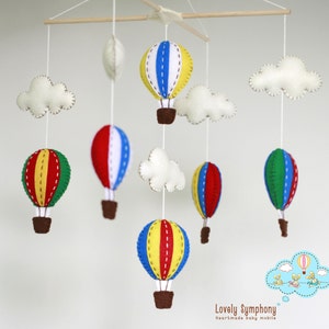 Primary color baby mobile, Bold colors baby mobile, Red green blue yellow baby mobile image 2