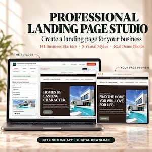 Landing Page Builder: Business Templates, Editable Offline HTML Website Design Studio