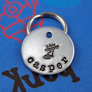 SMALL Cat Tag - Customized Small Pet Tag - Sturdy Personalized Cat ID