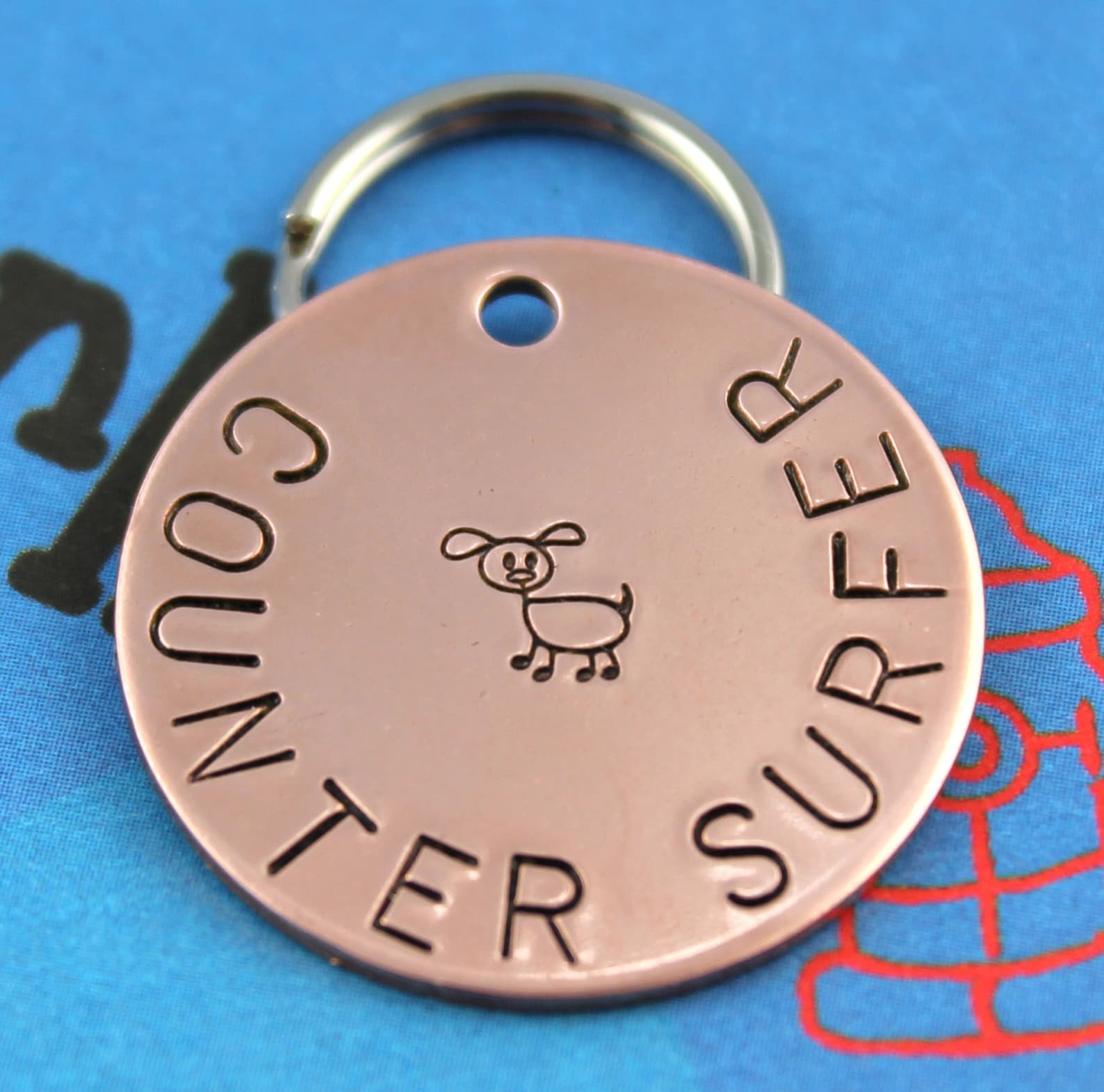 Custom Copper Dog Tag Personalized Dog Name ID Tag Etsy