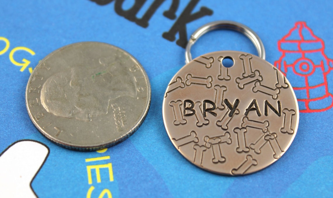Cute Dog Tag Customized Metal Dog Name Tag Unique Dog Tag Etsy