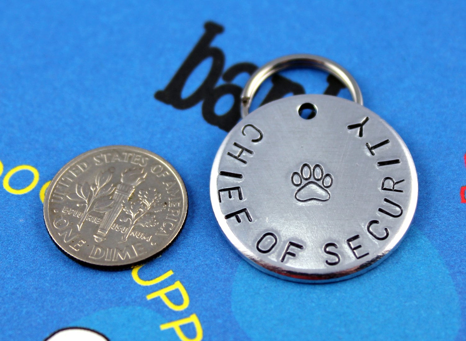 Dog Name Tag Handstamped Aluminum Metal Pet Tag Etsy