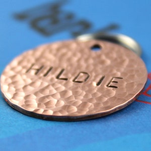 Hammered Texture Tag Personalized Pet ID Tag image 2