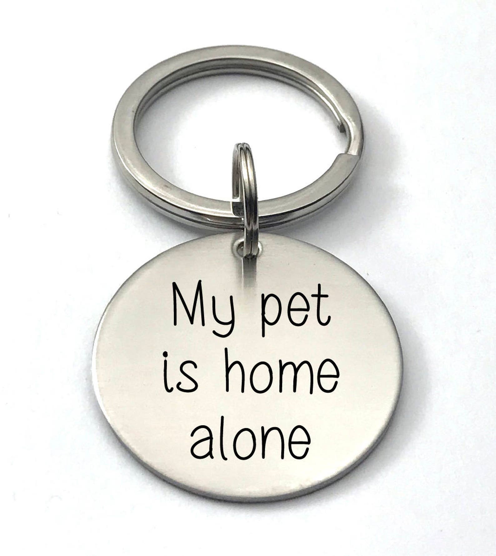 KEY CHAIN My Pet is Home Alone Christmas Gift for Dog Etsy