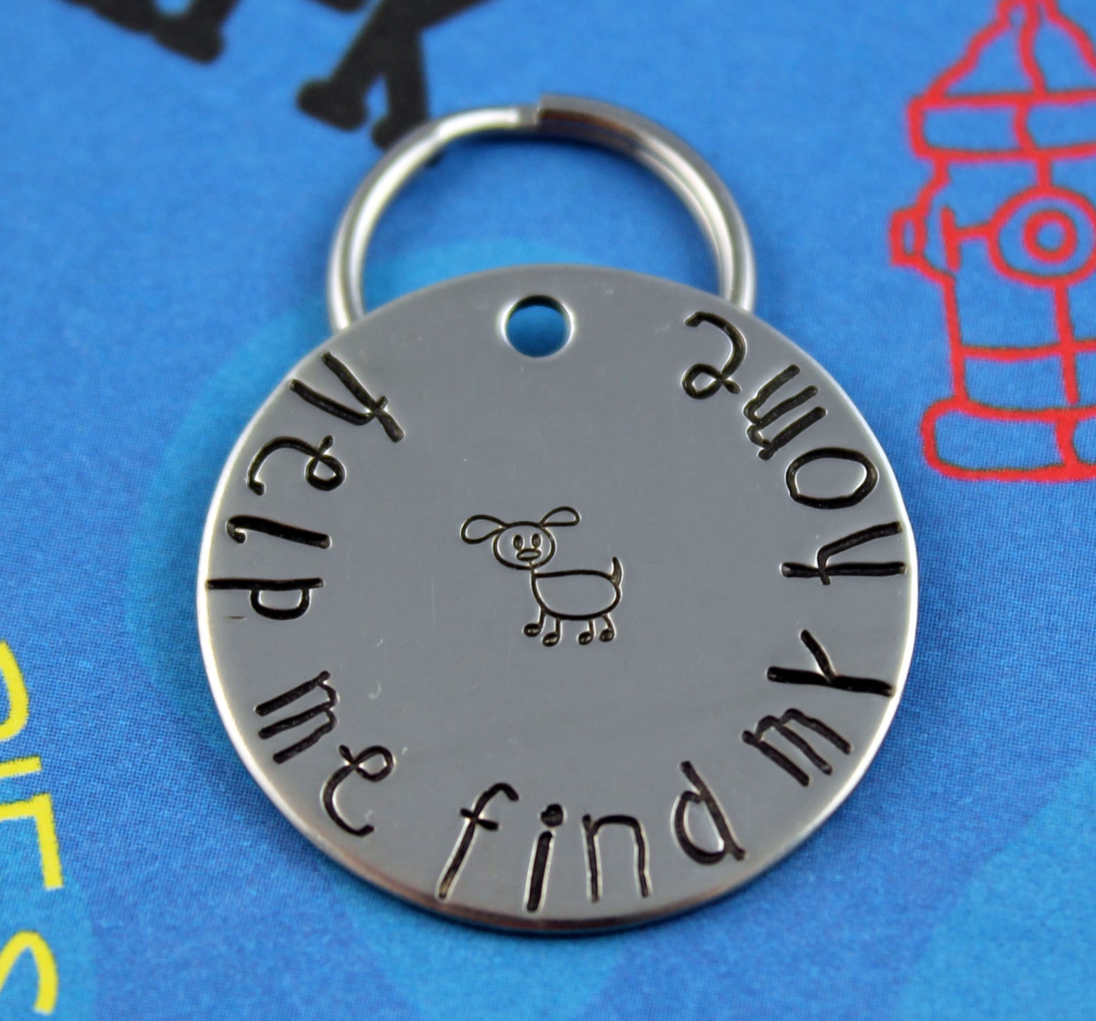 Customized Pet ID Tag Dog or Cat Name Tag Unique Font Etsy