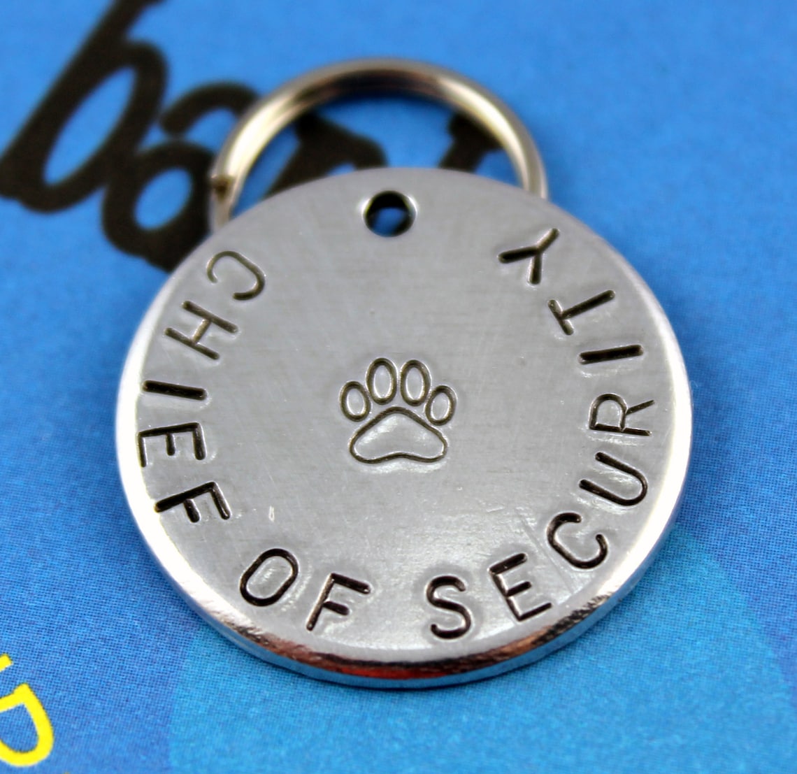 Dog Name Tag Handstamped Aluminum Metal Pet Tag Etsy