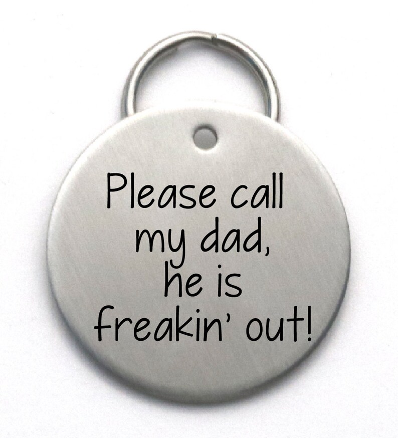 Large Size Funny Dog Name Tag Cool Customized Pet Tag Etsy