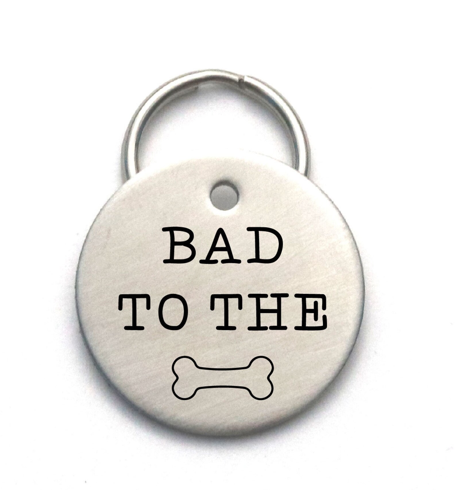 Custom Funny Dog Tag Unique Pet ID Tag Handstamped Bad Etsy