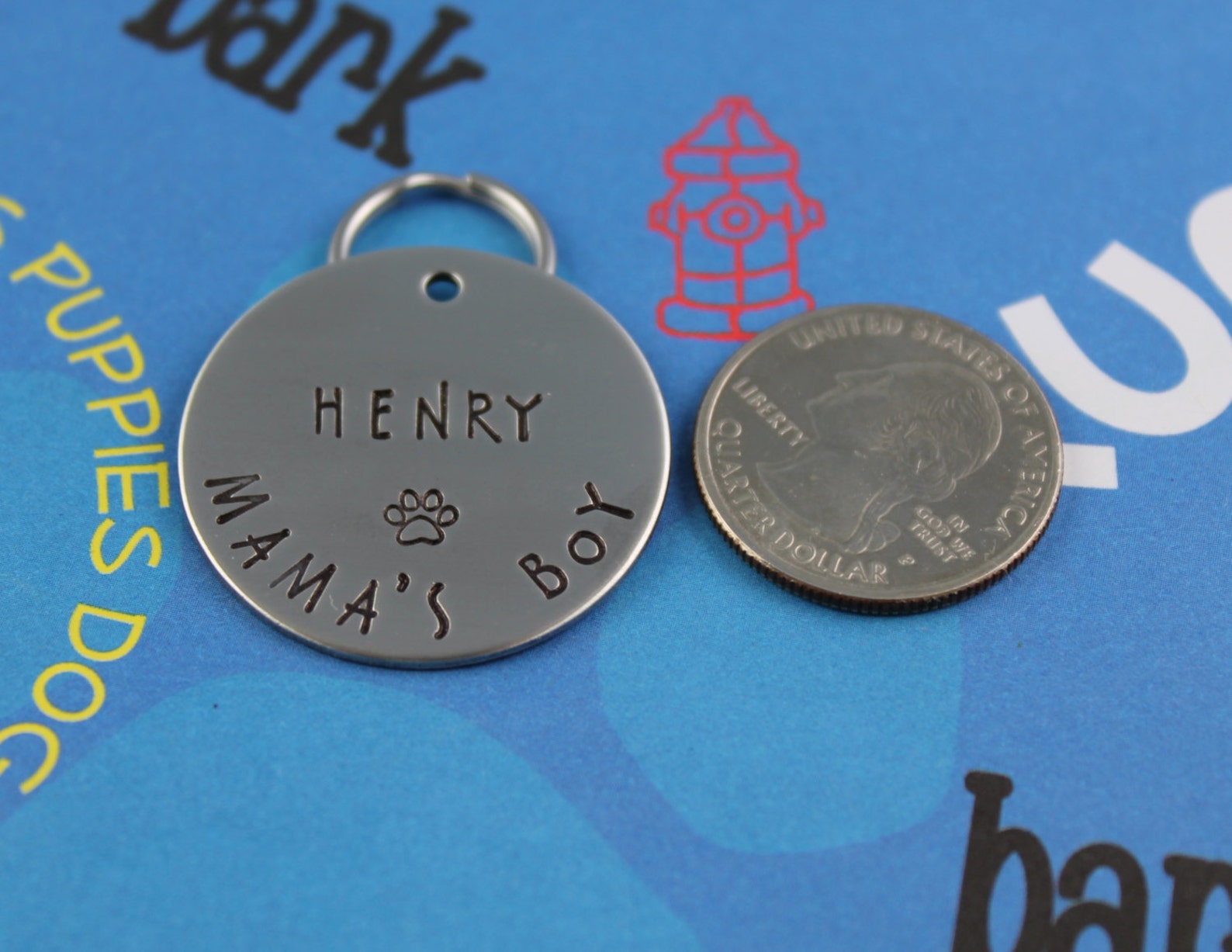 LARGE Size Dog Tag Customized Unique Pet Tag Mama's or Etsy