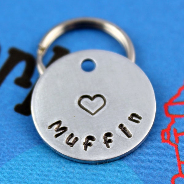 SMALL Dog or Cat Tag - Aluminum Customized Pet Tag - Small Pet ID Tag