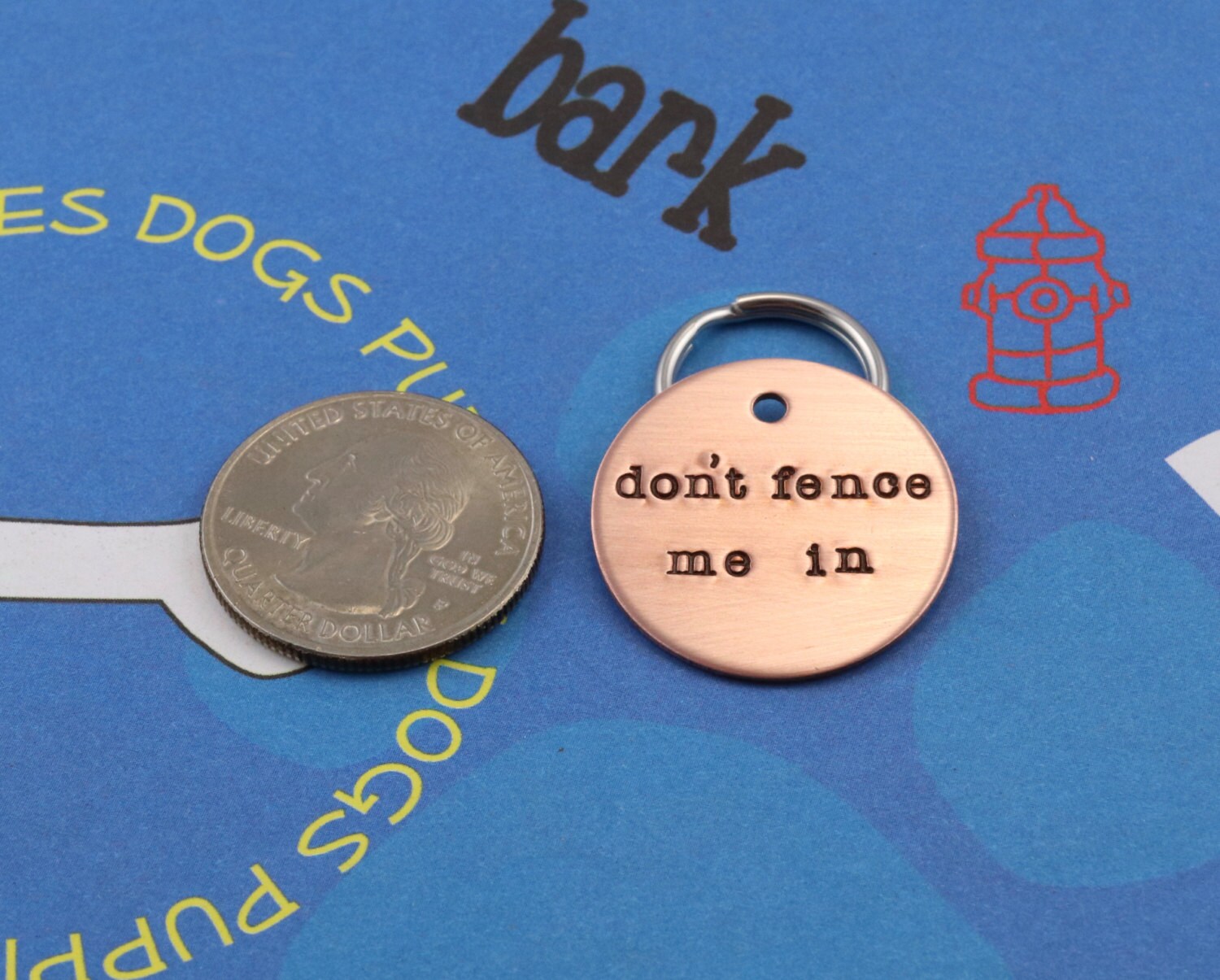 Custom Dog Tag Funny Unique Pet ID Tag Don't Fence Me Etsy