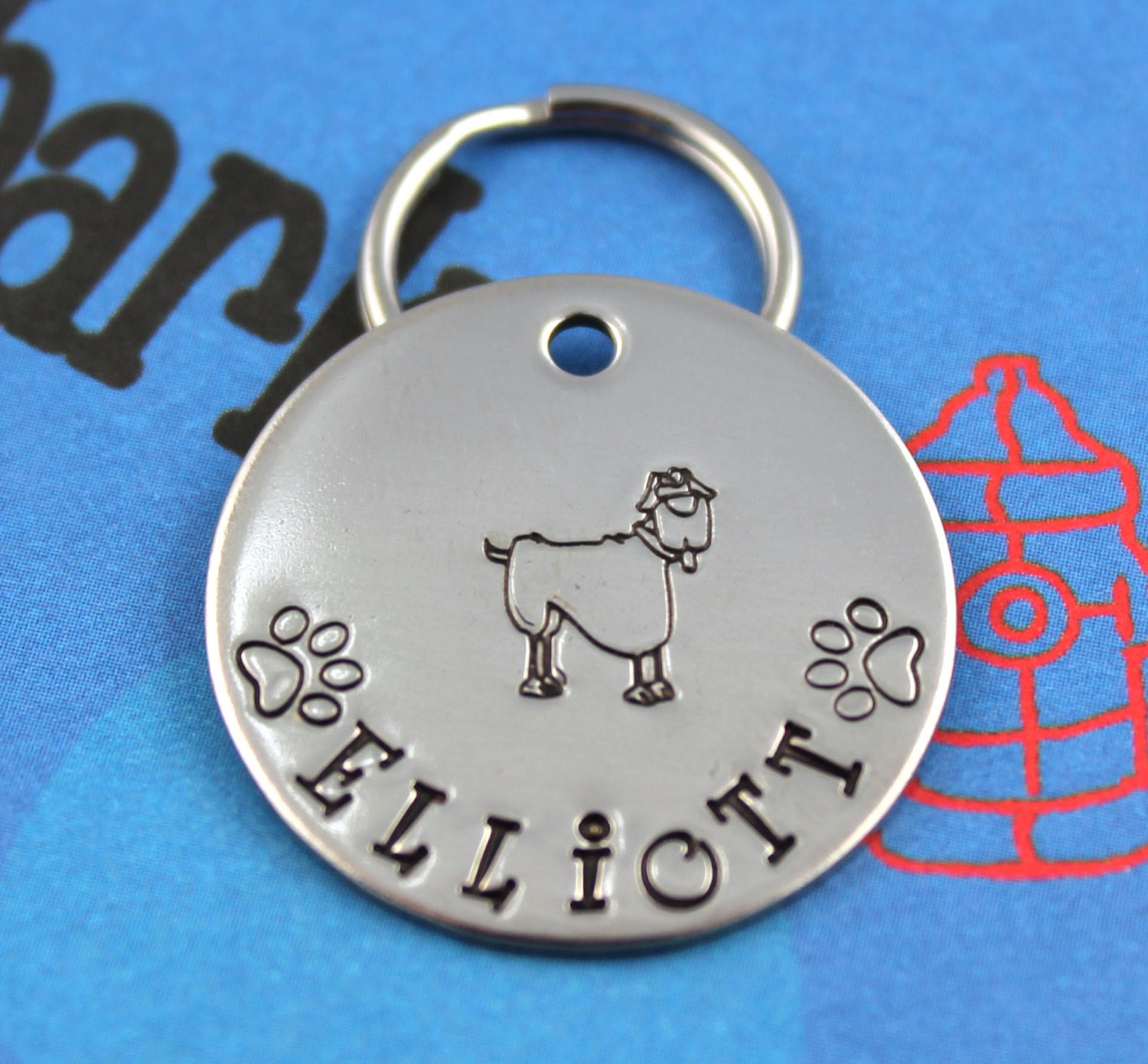 Customized Metal Dog Tag Unique Pet ID Tag Hand Stamped Etsy