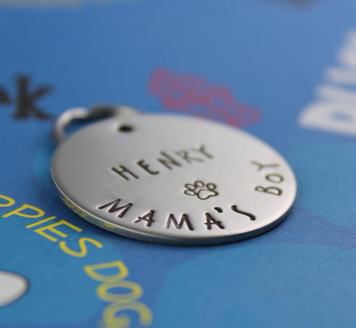 LARGE Size Dog Tag Customized Unique Pet Tag Mama's or Etsy