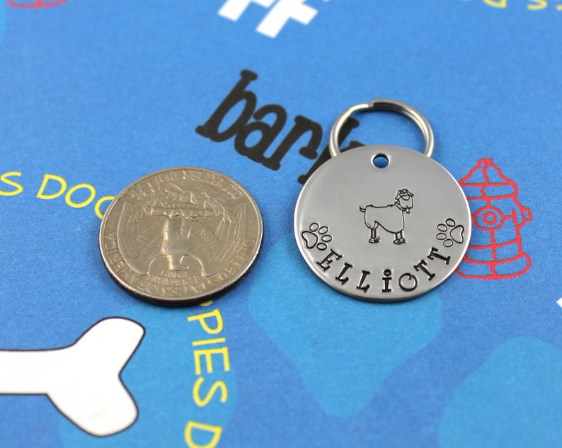 Customized Metal Dog Tag Unique Pet ID Tag Hand Stamped Etsy