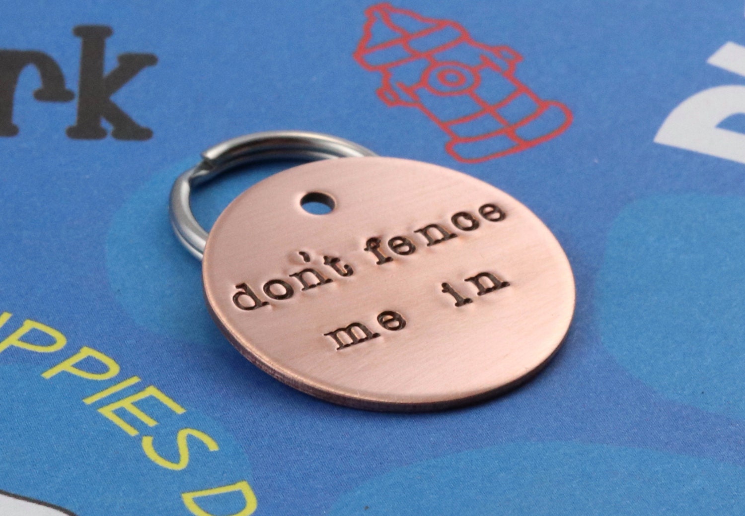 Custom Dog Tag Funny Unique Pet ID Tag Don't Fence Me Etsy