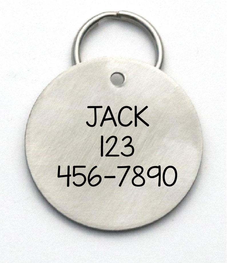 Large Size Funny Dog Name Tag Cool Customized Pet Tag Etsy