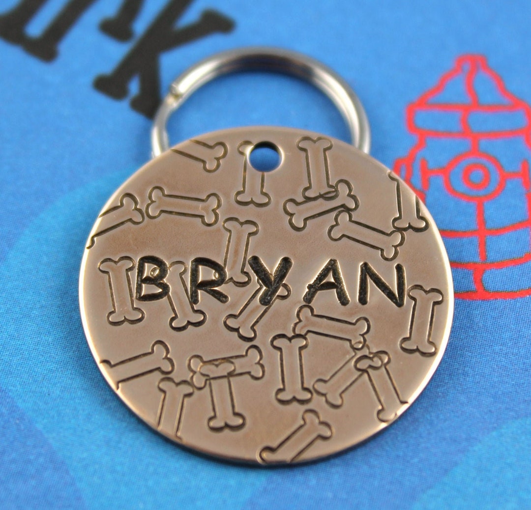 Cute Dog Tag Customized Metal Dog Name Tag Unique Dog Tag Etsy