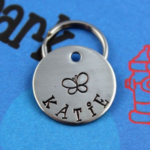 SMALL Dog or Cat Tag - Nickel Silver Customized Pet Tag - Small Dog Name Tag - Other Metals Available
