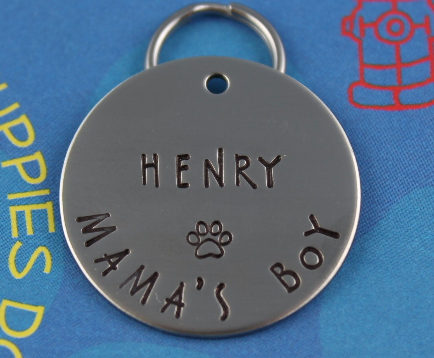 LARGE Size Dog Tag Customized Unique Pet Tag Mama's or Etsy