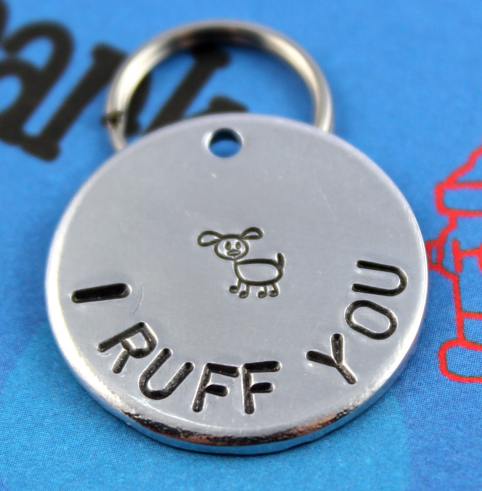 Dog Tag Personalized Aluminum Pet ID Tag Customized Metal Etsy UK