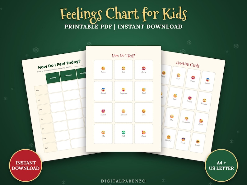 Emotion Chart Craft Feelings Chart for Kids Printable, Emotions Chart, How Do I Feel Today ...